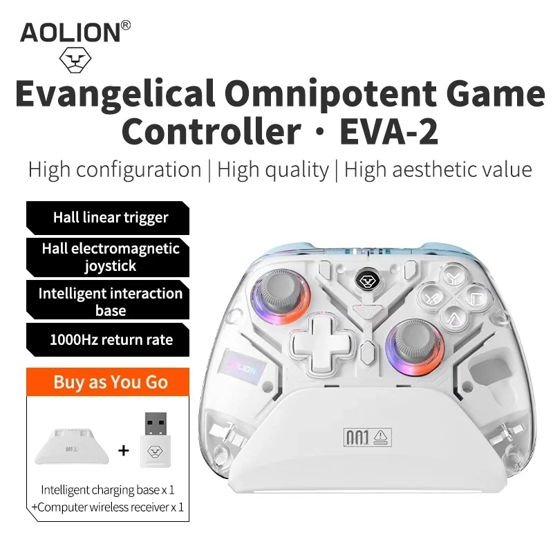 Aolion K10 Für Switch 2 Gaming Controller Mit Lade Dock RGB Wireless Gamepad Halle Joystick Trigger Für NS Schalter/PC/Telefon