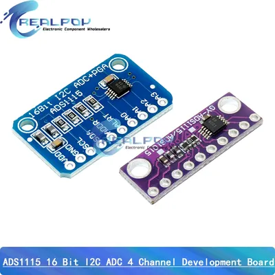 ADS1115 16 Bit I2C Modul Präzision ADC 4 Kanal Entwicklungsboard Pro Gain Verstärker 2,0 V bis 5,5 V Image