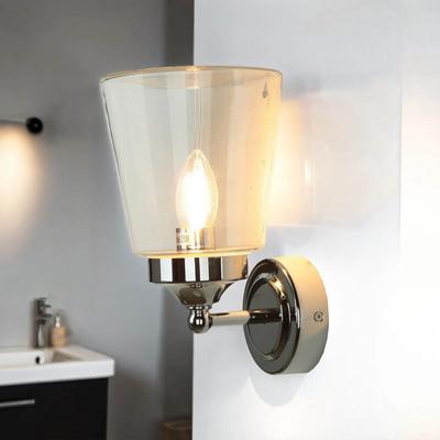 Wandlampe Chrom Glas Klar Bali Image