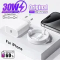 APPLE Originale 30W Caricabatterie Rapido Tipo C Per Iphone 16 15 14 13 12 11 Pro Max Mini X XS XR Plus Cavo Lightning Ricarica Veloce Senza Fili Magsafe