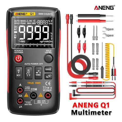 ANENG Q1 multimeter multimetre digital professionel multimeter Trms Multimètre Numérique Bouton 9999