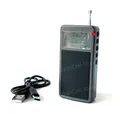 Radio FM portatile Mini ricevitore tascabile Schermo LCD stereo Supporto ad alta sensibilità Auricolari Bluetooth con antenna altoparlante