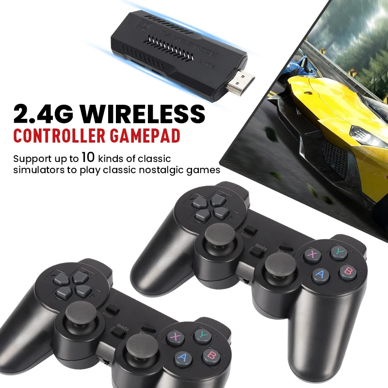 Nouveau X2 Plus bâton de jeu 4K HD Console de jeu vidéo 2.4G Double contrôleur sans fil bâton de jeu pour N64/PSP/PS1/GBA