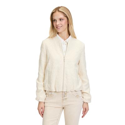 Jackenblazer CARTOON "Cartoon Blouson mit Eingrifftaschen", Damen, Gr. 44, beige, Obermaterial: 94% Baumwolle, 6% Polyester. Futter: 100% Acetat., modisch, loose fit normal, Rundhals, Langarm, Blazer, Material Image