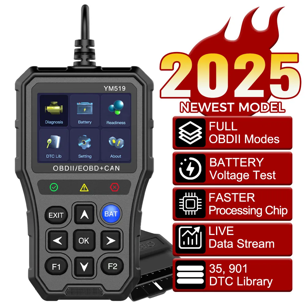 Lecteur de Code YM519 MS309 lecteur de Code OBD2 Scanner de Code de défaut outils de Diagnostic de voiture multilingue testeur de batterie de système de moteur