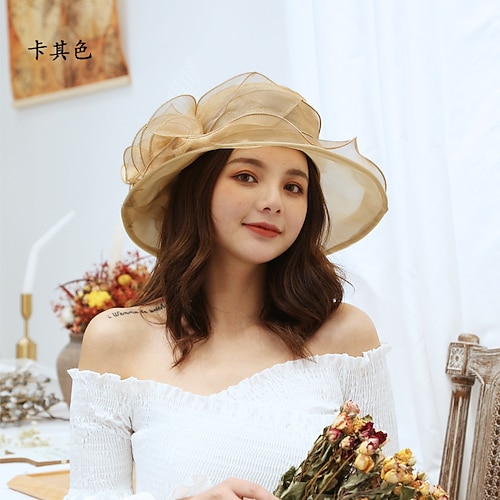 Retro Vintage Derby Hut 1950er Jahre Kirchenhut Kentucky Derby Hut Gentlewoman Adelige Damen Einfarbiger Hut Derby Ascot Pferderennen Festival Erwachsenen Hut Frühling Sommer Image