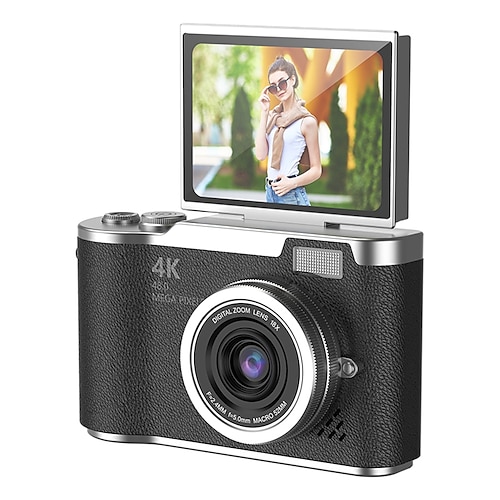 HD Digitalkameras 4K 1080P einfach zu bedienen drehbarer 2,4 LCD-Bildschirm CCD-Kamera Valentinstagsgeschenk