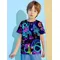 Neon Astronaut Clothing for Boys T Shirts Korean Children