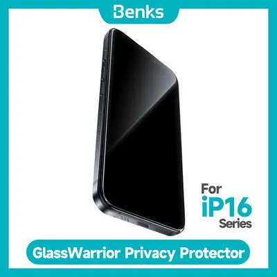 Benks King Kong Corning GlassWarrior Privacy Protector For iPhone 16 Pro Max Waterproof/Anti-fouling