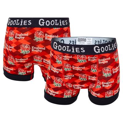 England Rugby Goolies 24/25 Kinder-Boxershorts – Rot Image