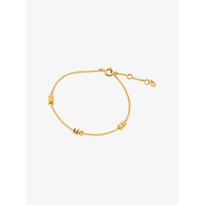 Michael Kors Precious Metal-Plated Sterling Silver Logo Bracelet Gold One Size