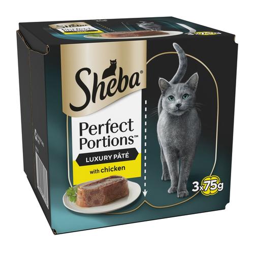 48x37.5g Chicken in Loaf Perfect Portions Sheba Wet Cat Food