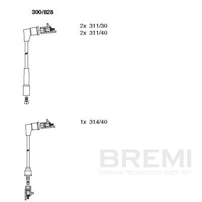 BREMI Zündleitungssatz 300/828 Universal Image