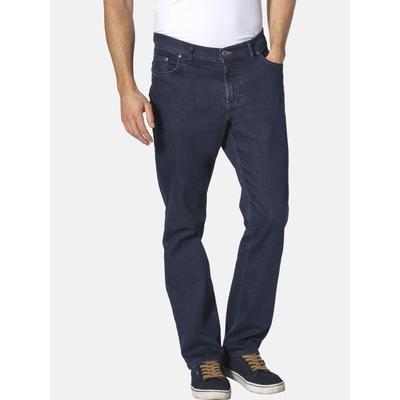 Regular-fit-Jeans JAN VANDERSTORM "Tiefbundjeans JAAME", Herren, Gr. 56, N-Gr, blau (dunkelblau), Obermaterial: 98% Baum