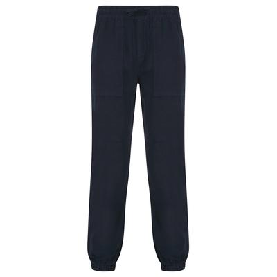 Trousers Fira Cotton Linen Comfort Fit Elasticated Waist Trousers in Sky Captain Navy / L - Tokyo Laundry