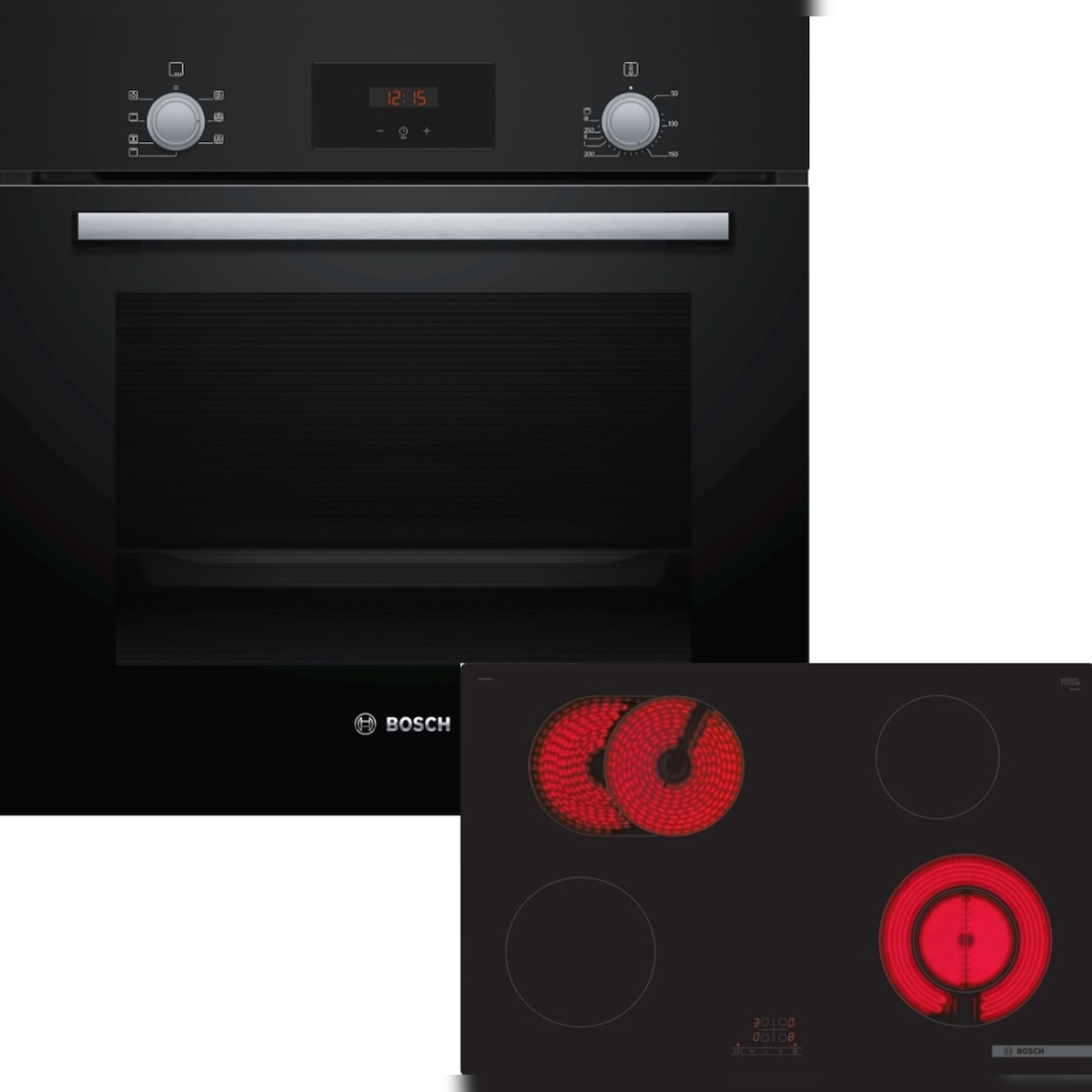 Bosch Einbau-Backofen-Set, HBF133BA0 + PKN811BA2E, Einbau-Backofen, Elektro-Kochfeld HBD231FB85 Image