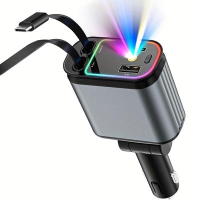 TEMU A Starry Sky Lighter Adapter, Charging Car Charger, Retractable Inches, Car Light, Compatible Iphone 15/14/13/12 Xr, Ipad, ,