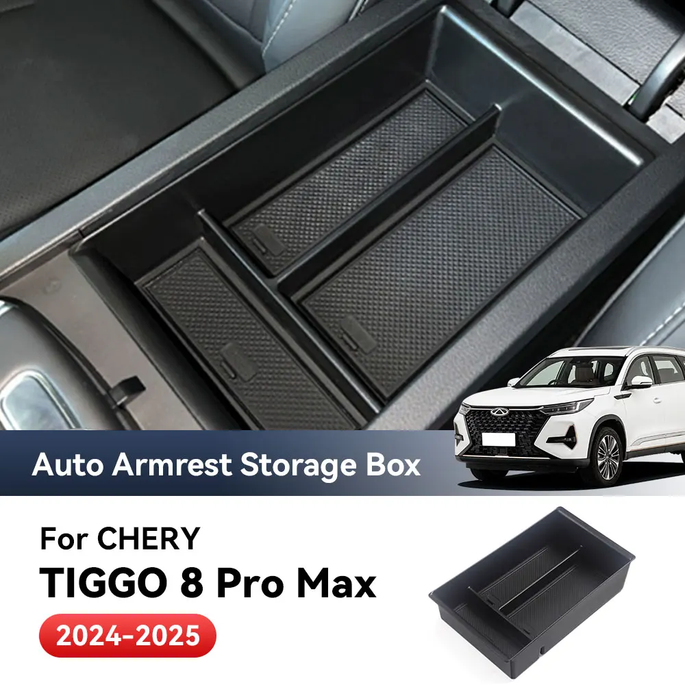 Per CHERY TIGGO 8 PRO MAX 2024 Auto Console Centrale Bracciolo Scatola di Immagazzinaggio Scatola Dell'organizzatore Accessori Interni Stivaggio Riordino