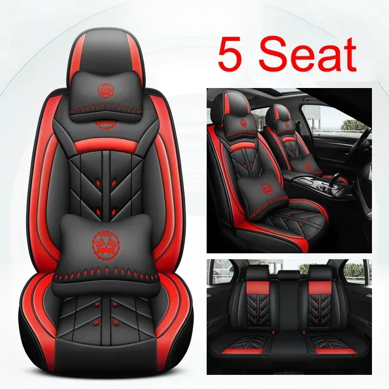 Juste de siège de voiture à couverture complète de style universel, accessoires en cuir PU, Fiat Punto, Audi Q3, Skoda Octavia 2, Mazda 6, Audi A3