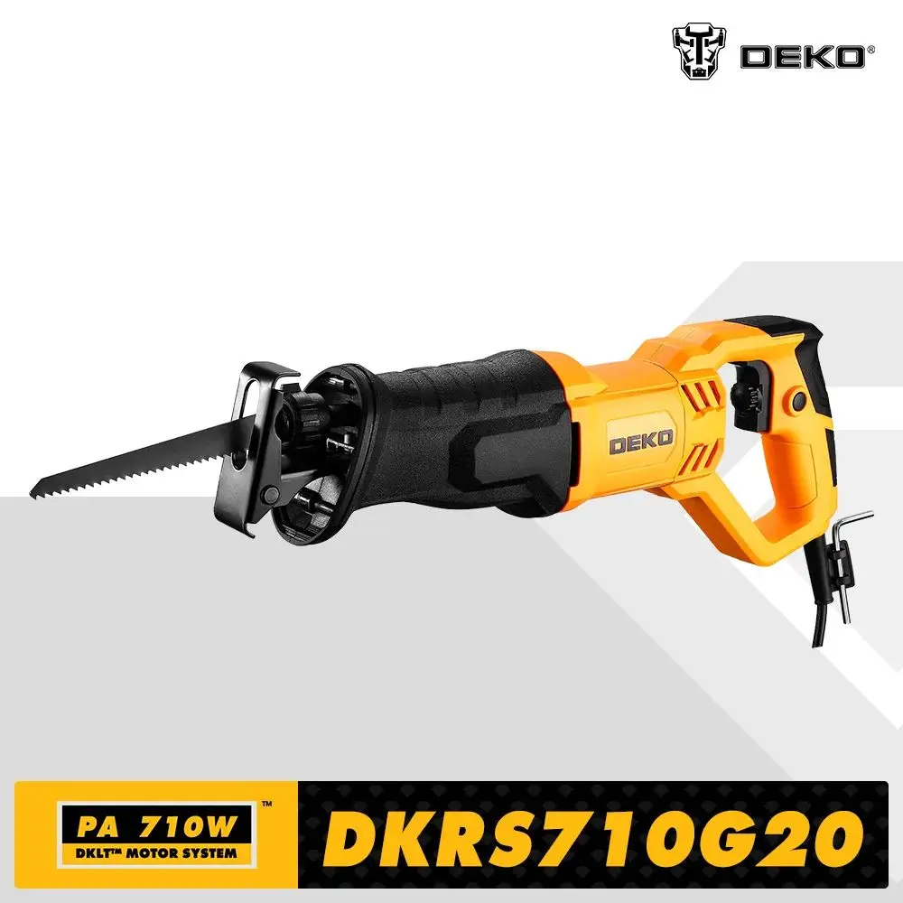 DEKO-Scie électrique alternative DKRS710G20 710W, scie sauteuse, tronçonneuse, outils pour le bois, le bricolage, les outils électriques