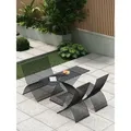 Table et chaise pliantes en fer, style nordique, moderne, simple, ensemble de meubles d'extérieur, loisirs en plein air