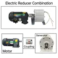 Générateur à aimant en continu, 20KW, 30KW, 50KW, 80KW, 100KW, 120V, 220V, 380 tr/min, thernateur dynamo silencieux avec moteur d'entraînement