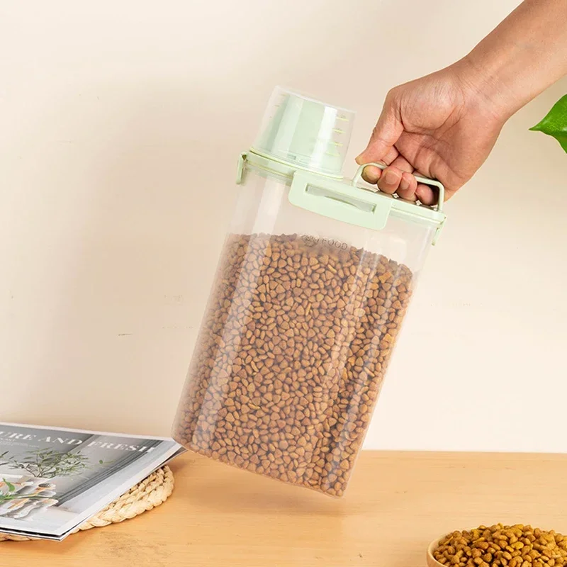 Boîte de nourriture pour chien, stockage des aliments pour chat, seau d'alimentation pour chat, conteneur d'alimentation pour animaux de compagnie, baril de stockage des aliments, récipient de