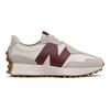 Sneaker NEW BALANCE "WS327", Gr. 43, rot (sanftes weiß, bordeaux), Synthetik, Textil, sportlich, Schuhe