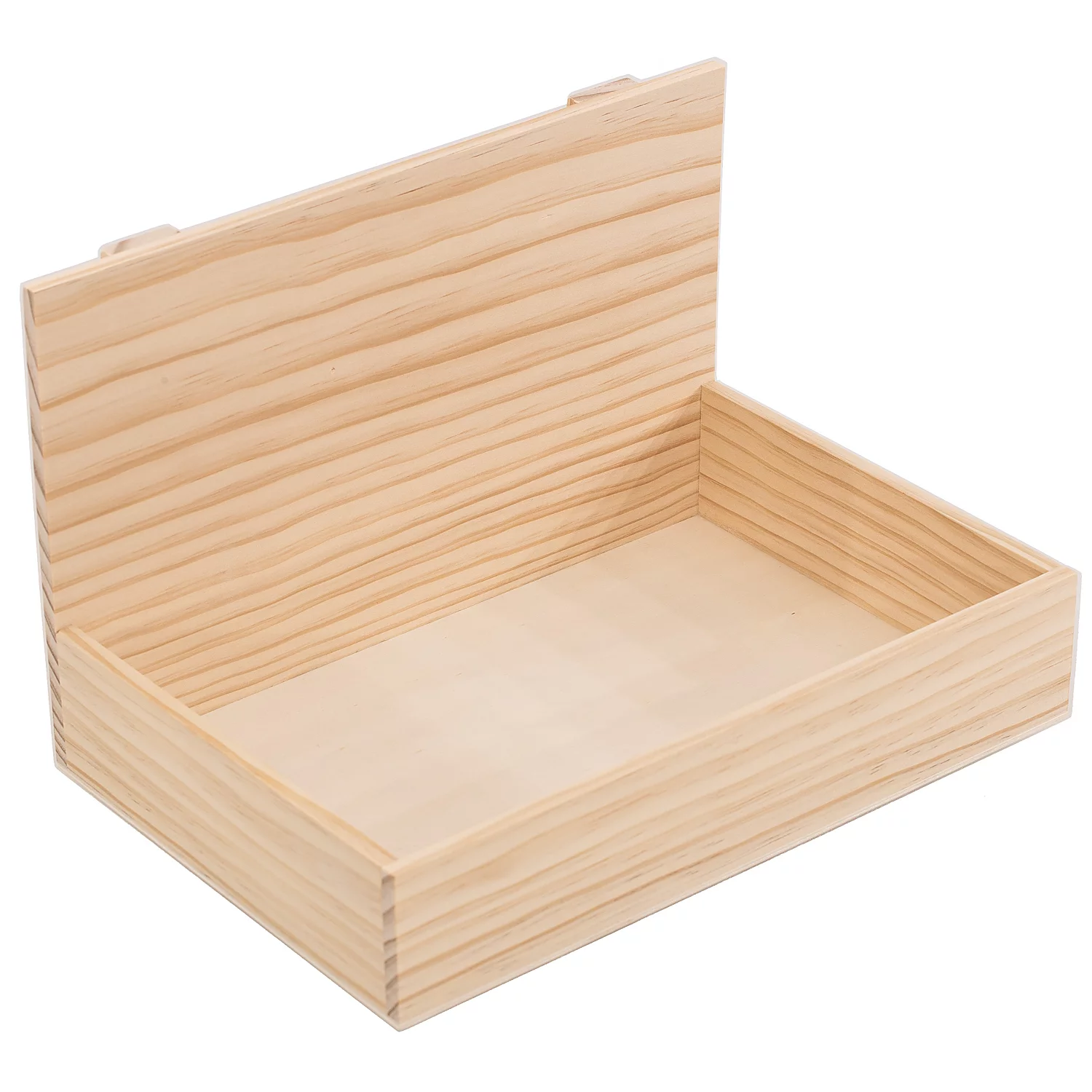 Boite de rangement en bois, avec panneau, 30 x 21 x 19 cm