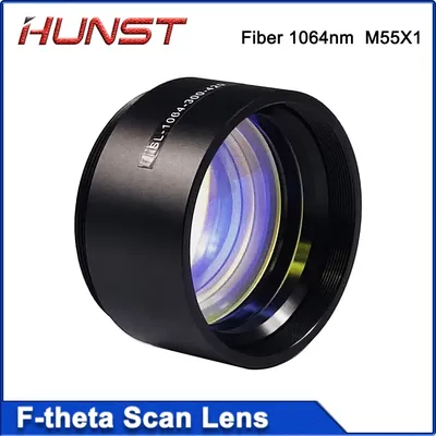 HUNST F-theta Scanning Lens Thread M55X1 Small Galvo Field Lens for 1064nm Fiber Laser Marking