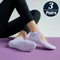 3Pairs Hot Sale Women Backless Yoga Socks Silicone Non-Slip Indoor Dance Ballet Fitness Sports Socks Cotton Workout Pilates Sock
