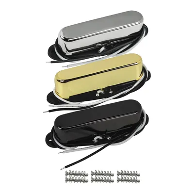 FLEOR 1pc Alnico 5 Single Coil Pickup Neck Guitar Pickup Fit TL Electric Guitar,Chrome/Gold/Black