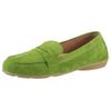 Mokassin GABOR, Damen, Gr. 42, grün (apfelgrün), Ziegenveloursleder, unifarben, klassisch, Schuhe, Slipper, Bequemschuh, Flats mit Best Fitting-Ausstattung