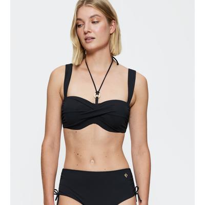 Bügel-Bikini-Top TRIUMPH "Summer Twist DP", Damen, Gr. 42, Cup C, schwarz, Microfaser, Obermaterial: 77% Polyamid, 23% Elasthan, elegant, Bikini-Oberteile, Eleganz und Komfort, Mittelraffung Image