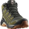 Wanderschuh SALOMON "X-ADVENTURE RECON MID GORE-TEX", Gr. 49, peat, martini olive, oxford tan, Leder, Textil, sportlich, Schuhe, wasserdicht