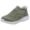 Slip-On Sneaker RIEKER SPORT "Ready2GO", Damen, Gr. 40, grün (schilfgrün), Textil, Lederimitat, unifarben, sportlich, Schuhe, Slipper, Halbschuh, Freizeitschuh mit MemoSoft-Innensohle