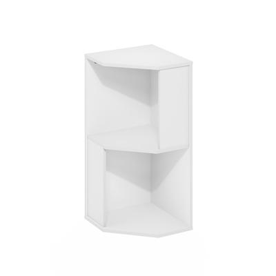 Furinno Econ 2-Tier Freestanding Corner Shelf Bookcase