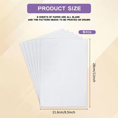 TEMU 6pcs/12pcs/24pcs Self-adhesive Water-soluble Non-woven Fabric Embroidery Craft Accessory For Painting And Printing Image