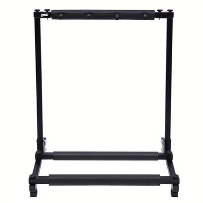 TEMU 62.5*47*73cm Black 3-way Folding Guitar Stand For Electric Guitar Bass Guitar Universal Bass Stand Holder Large Capacity