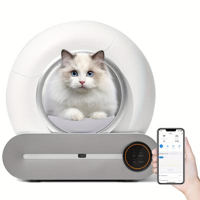 TEMU Self-cleaning Cat Litter Box, Automatic And Odor Removal, App Control Support 2.4g Wifi, Smart Automatic Cat Litter Box With Liner Image