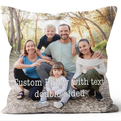 TEMU Custom Photo Pillow 18x18 - Personalized Single-sided Print, Zippered Polyester Cover | 's Gift, Personalized Photo Pillow, Zipper Image
