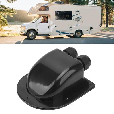 TEMU Cable Entry Gland Box Waterproof Weather Resistant Dual Cable Entry Housing For Rv Roof Boat Yacht Black Image