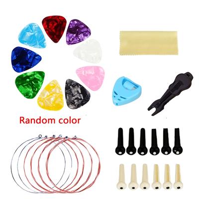 TEMU Guitar Accessory Set, Including Abs Picks, Clips, Bridge Pins, String Winding Scissors, And A Microfiber Cloth - A Diverse Mixed Set.