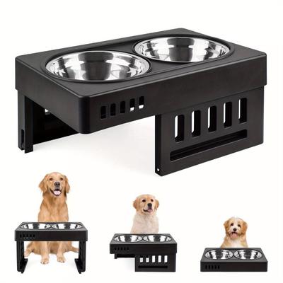 TEMU Dog Bowl Height Bowl Stand For Dog Bowl, Bowl, Height , 1 Bowl, 44 X 27.5 X 7 Cm, Image