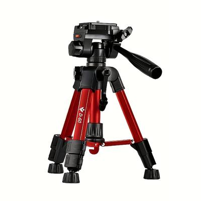 TEMU Professional Photography Camera Stand 360Â° Rotating Stand Mobile Phone Stand Video Live Desktop Tripod Slr Camera Photography + Storage Bag + Mobile Phone Clip