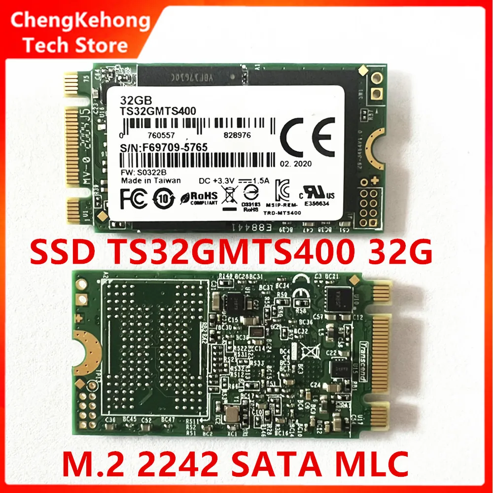 Original brandneu für Transcend MTS400 32 GB Solid-State-Laufwerk 2242 M2 SATA-Protokoll mlc-Granulat TS32GMTS400 Image