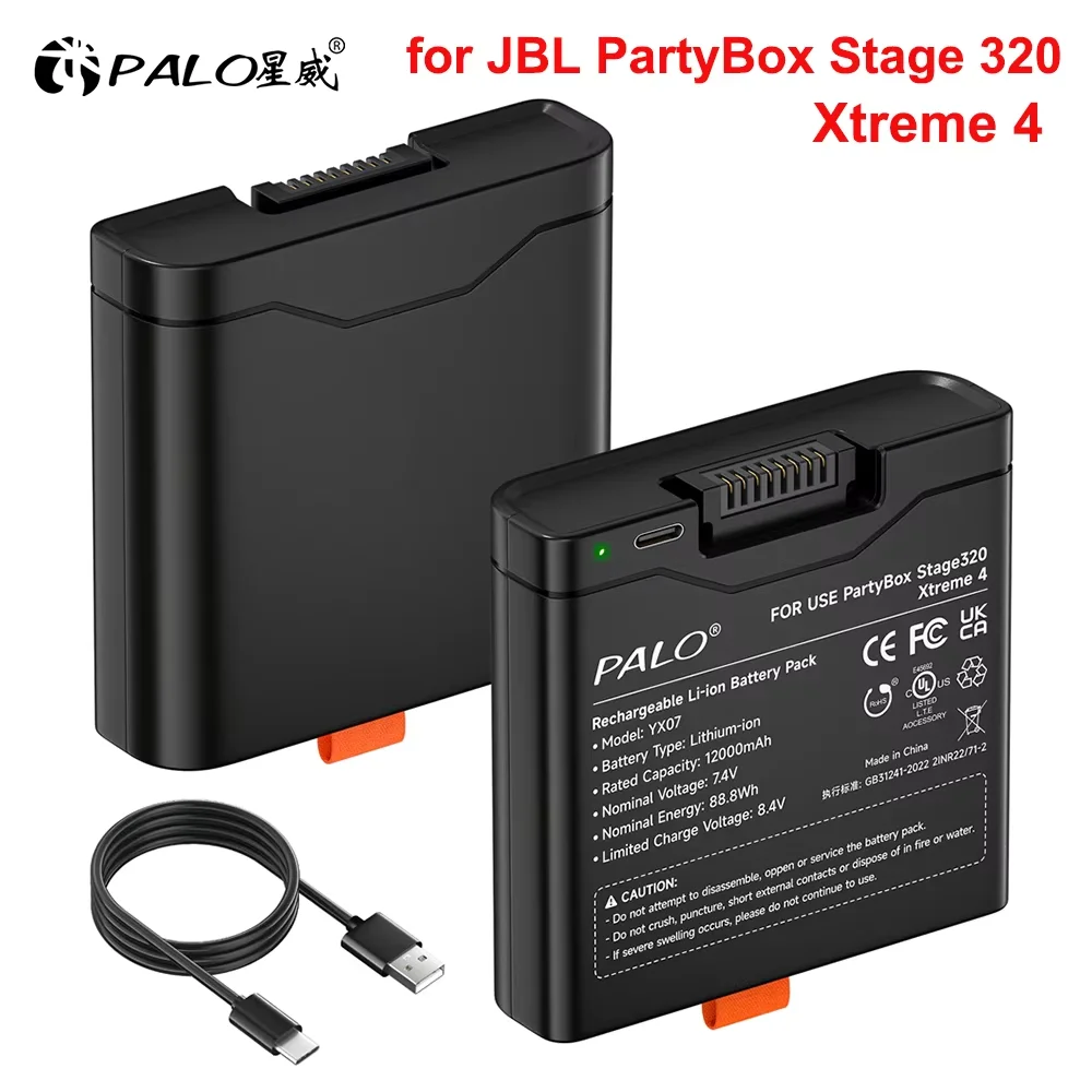 12000 mAh Akku für JBL Xtreme 4 Tragbarer Lautsprecher Akku für JBL PartyBox Stage 320 Xtreme 4 Ersatzakku mit TYPE-C-Eingang Image