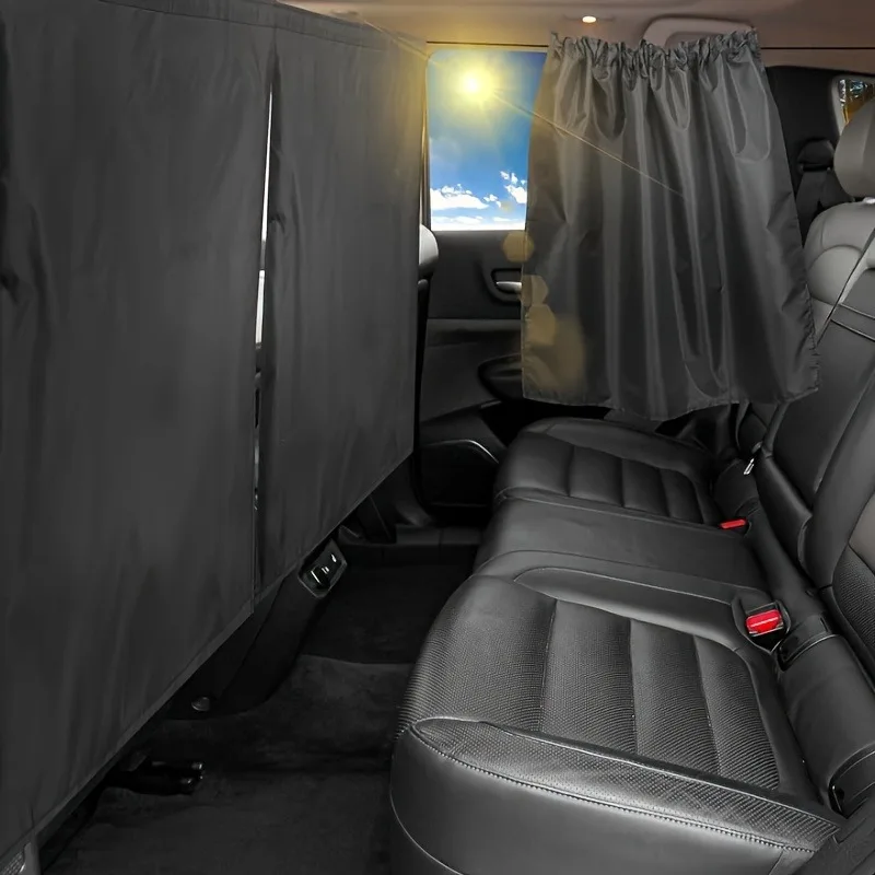 2 Stück Oxford-Stoff-Auto-Sichtschutzvorhänge – universell passend für Limousinen und SUVs, perfekt für Reisen, Camping, Schlafen und Beschattungen Image