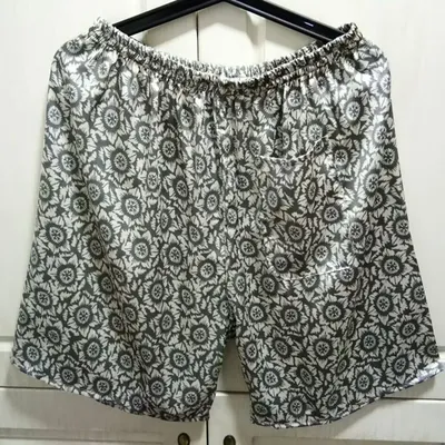 Pyjama-Hose für Herren, Satin-Seidendruck-Shorts, lockere Übergröße, zum Schlafen herunterladen, Image