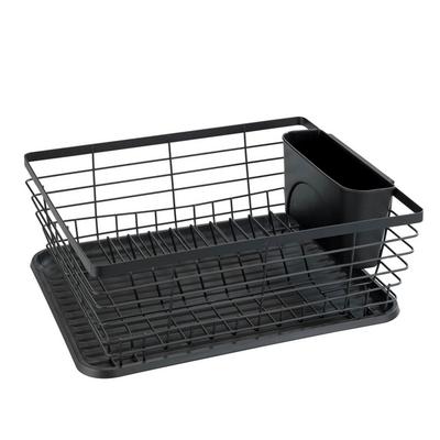 WENKO Geschirrabtropfer Mod. Drip Schwarz, mit herausnehmbarem Besteckkorb Image